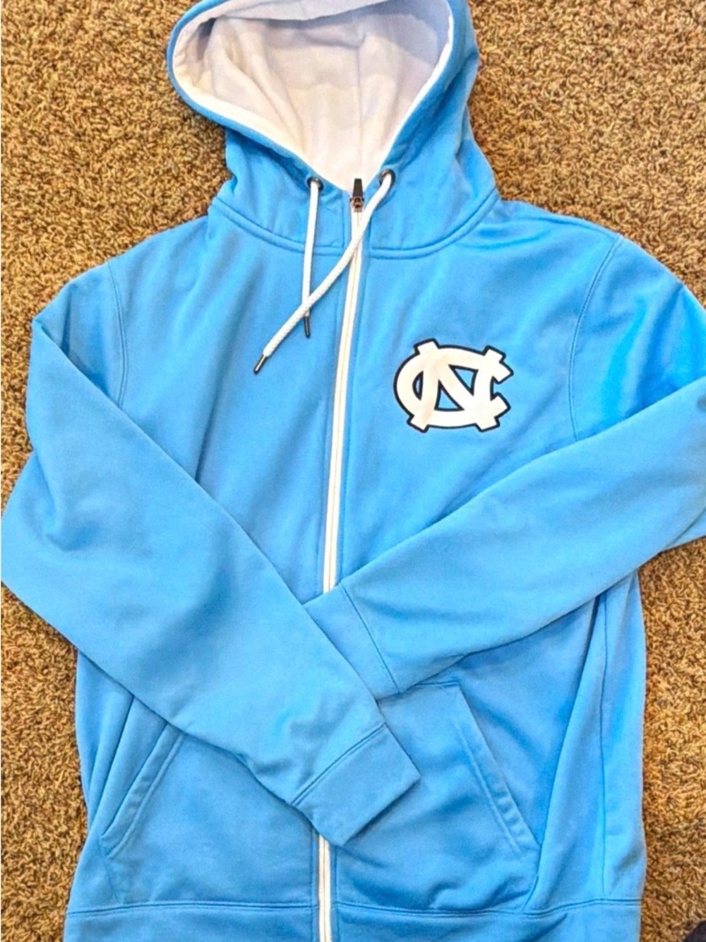 University of North Carolina Light Blue Zip Hoodie - Unbranded